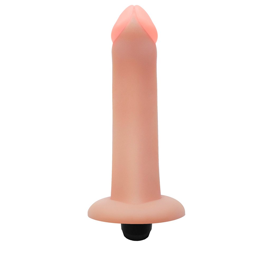 P�nis com Base e Vibro Vacaciones 18 x 5cm Bege | Foto 03