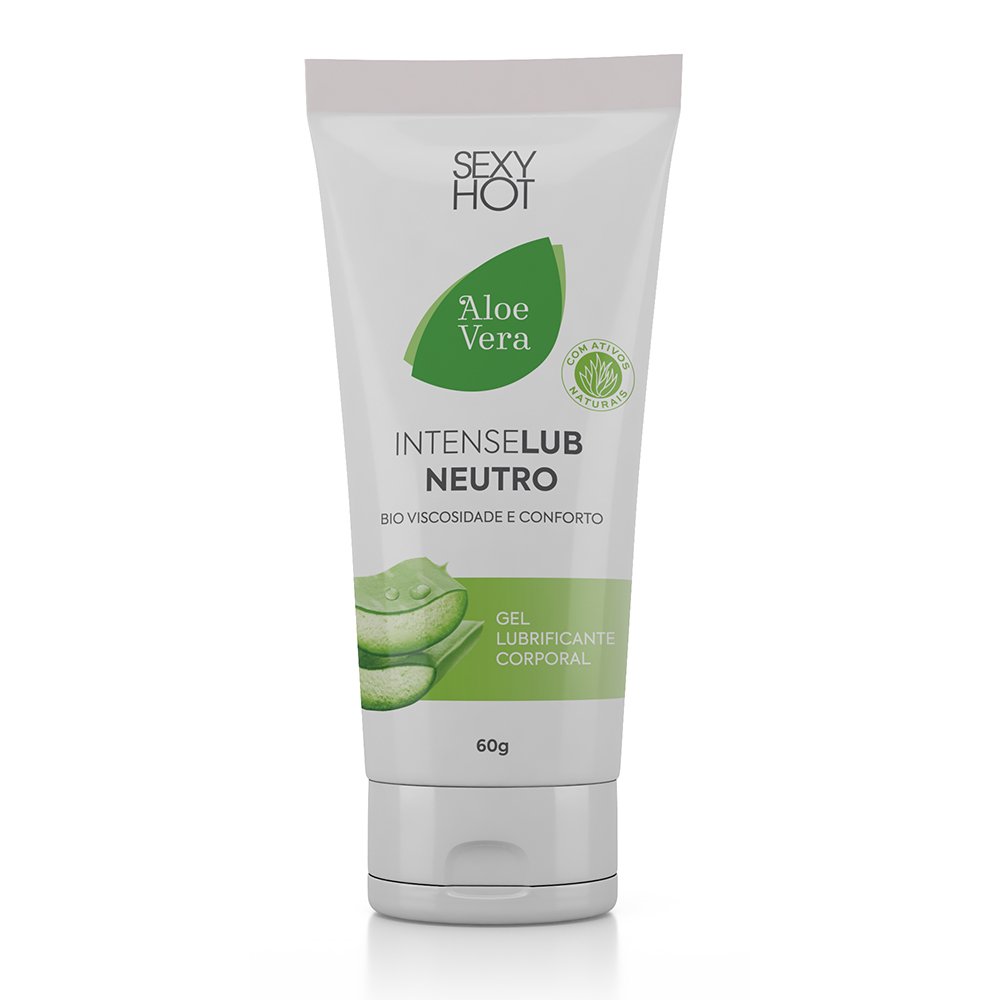 Gel Lubrificante Intenselub Neutro com Bio Viscosidade e Conforto com Aloe Vera 60g (embalagem em bisnaga)