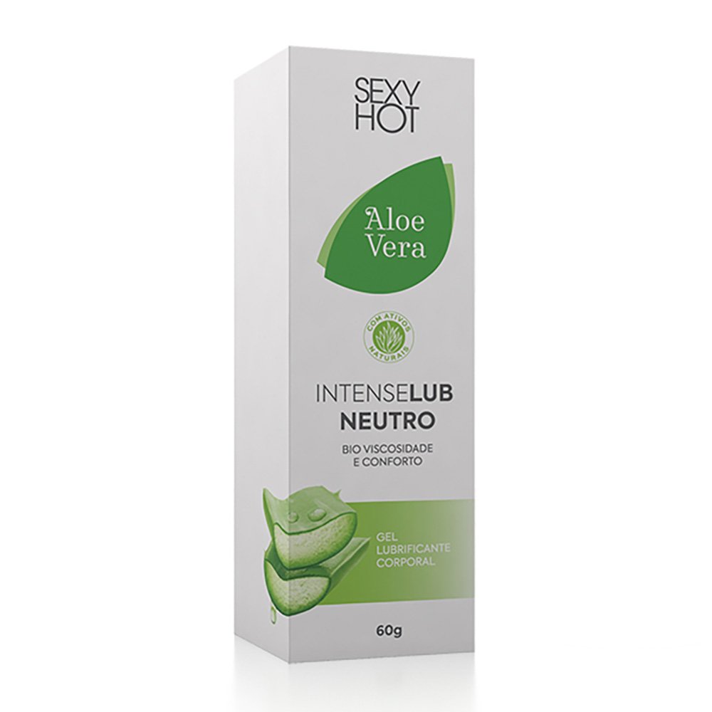 Caixa do Gel Lubrificante Intenselub Neutro com Bio Viscosidade e Conforto com Aloe Vera 60g