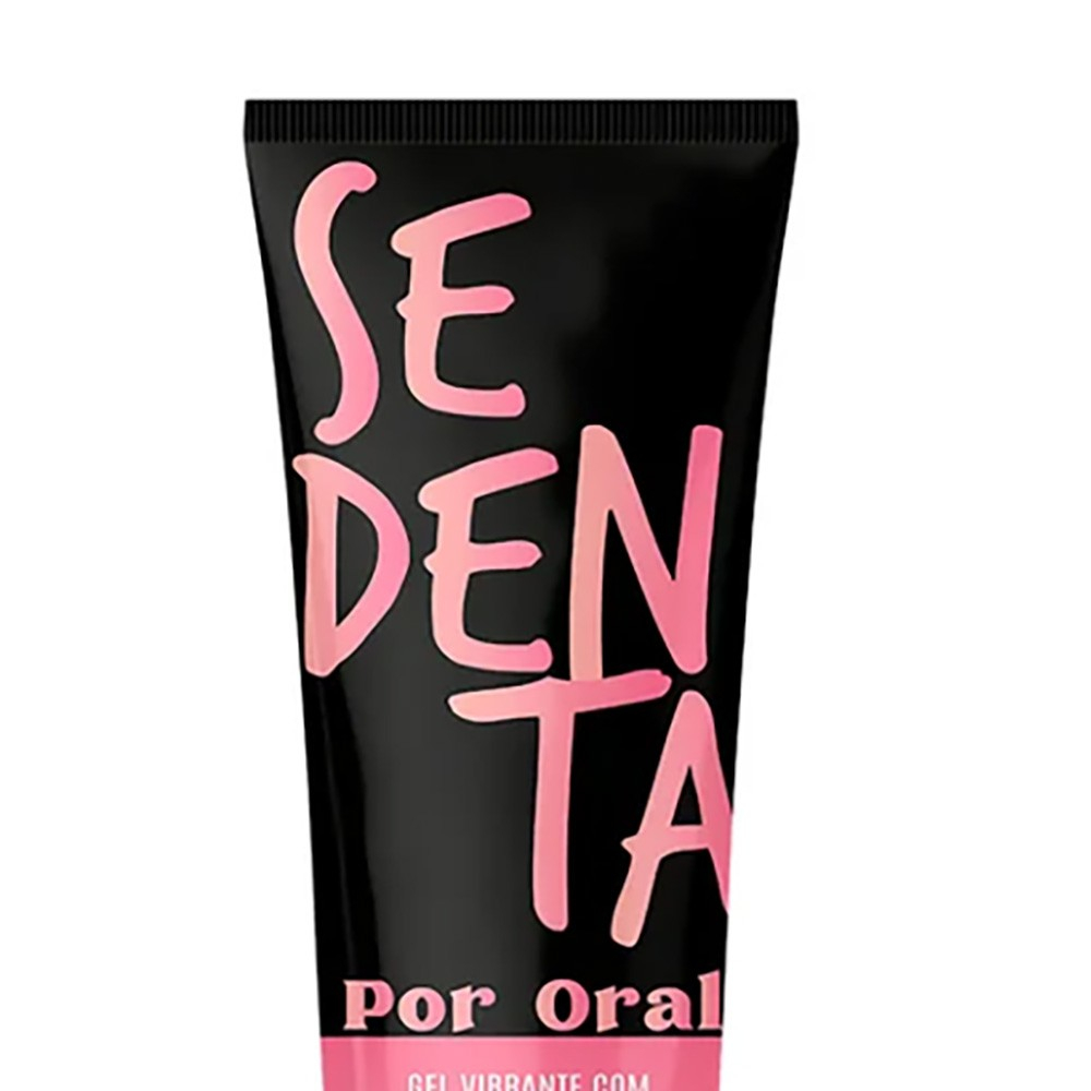 Vibrador L�quido Comest�vel Glitter Pipoca Doce 50ml, close da embalagem