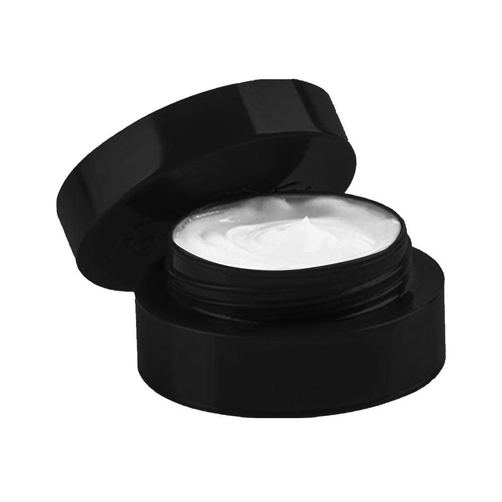 Gel para Sexo Anal Deep Easy 7g em embalagem aberta, mostrando o gel branco cremoso no pote preto da Hot Flowers