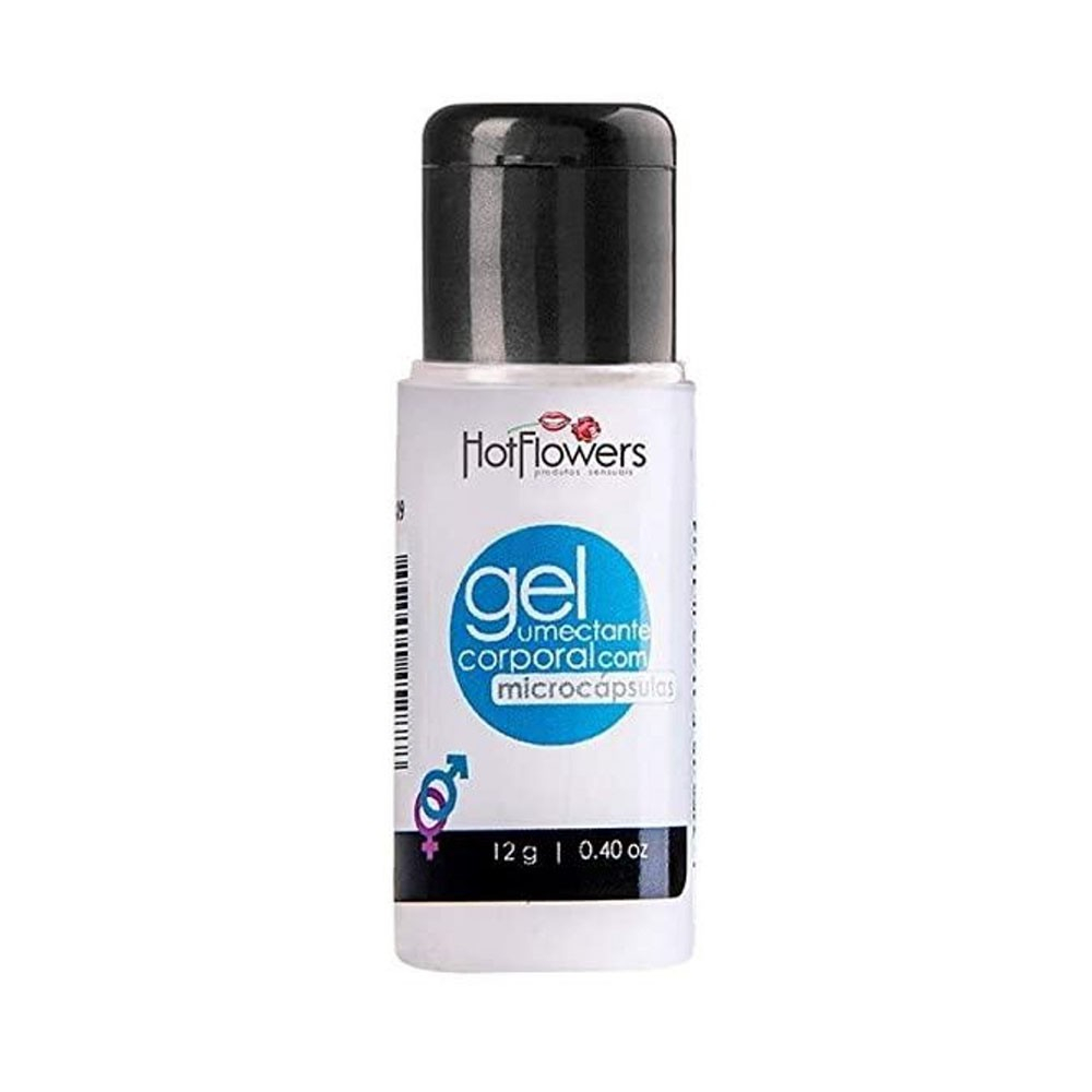 Gel Excitante e Lubrificante Hot Flowers com microc�psulas - vista detalhada do frasco de 12ml