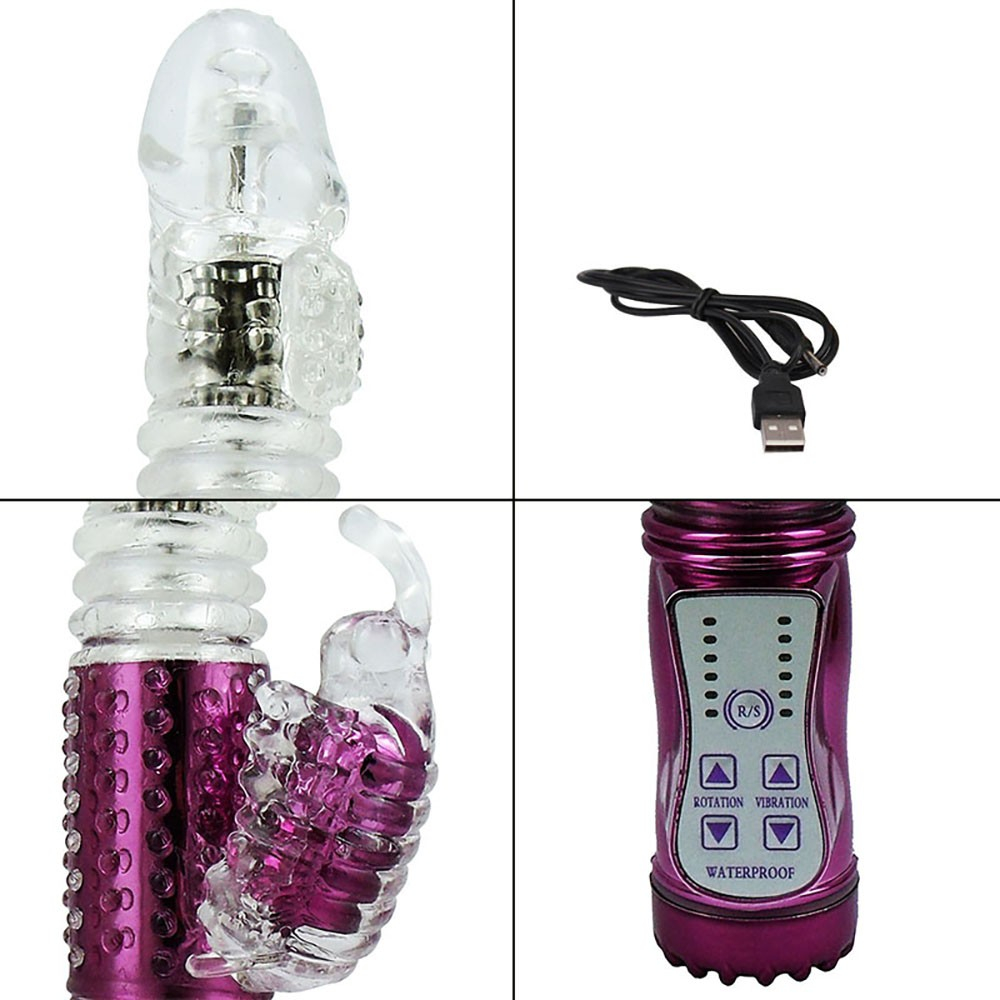 Vibrador Rabbit Rotativo Recarreg�vel com 36 Vibra��es e 8 Velocidades Pink | Foto 04