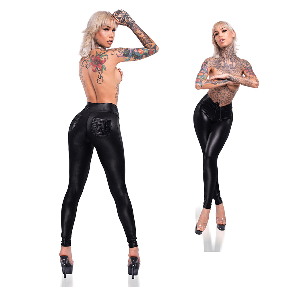 Cal�a Sensual Sexy em Cirre Levanta Bumbum e C�s com La�o Preta - vista traseira