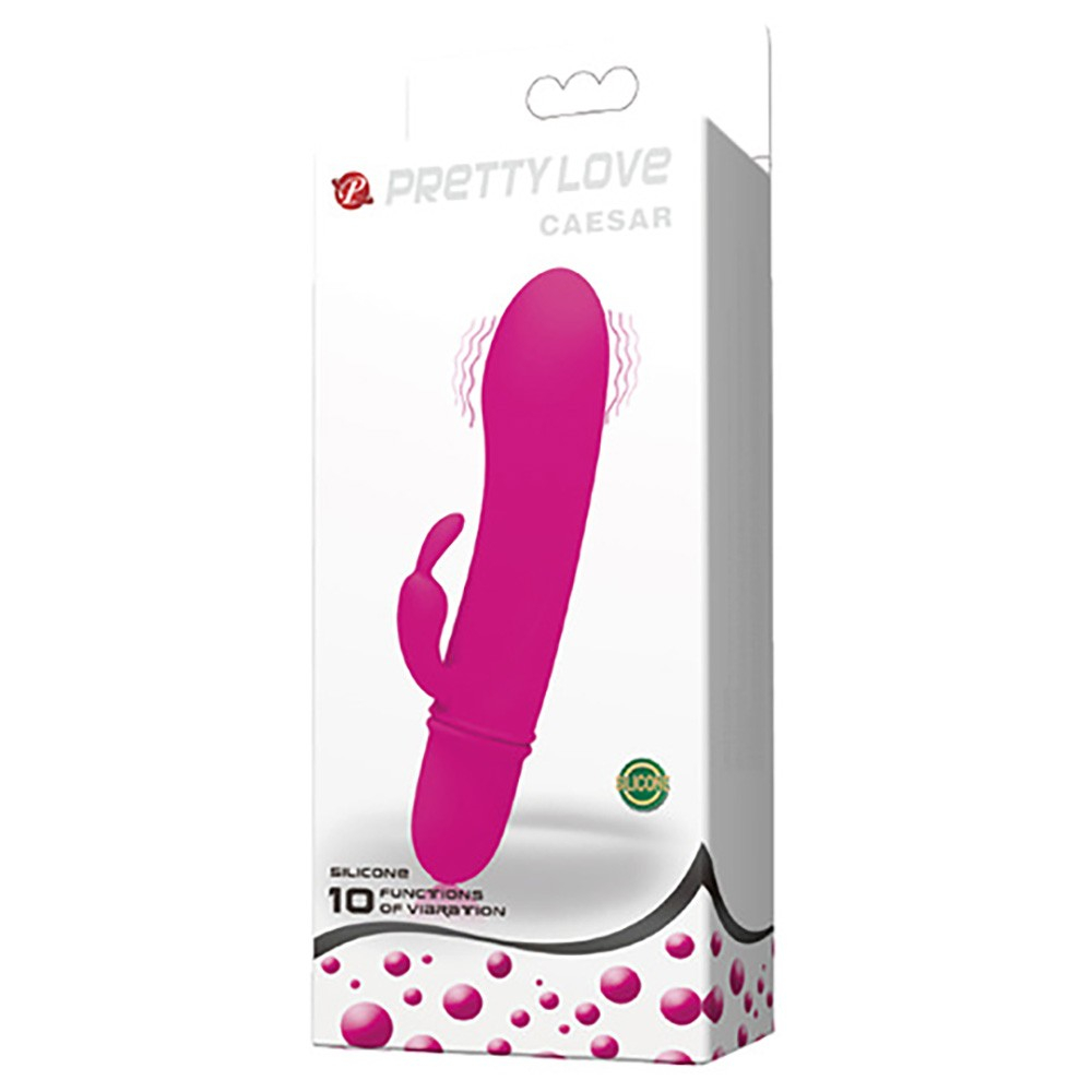 Vibrador Duplo em Silicone 10 Vibra��es Caesar Roxo | Foto 05