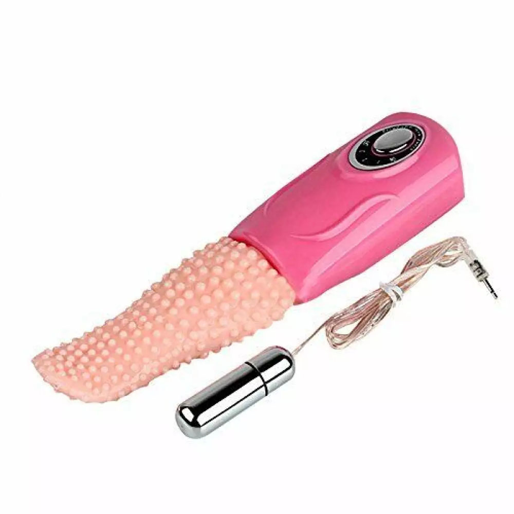 Vibrador para Clit�ris em Silicone com Formato de L�ngua Multivelocidade Tongue Bege | Foto 02