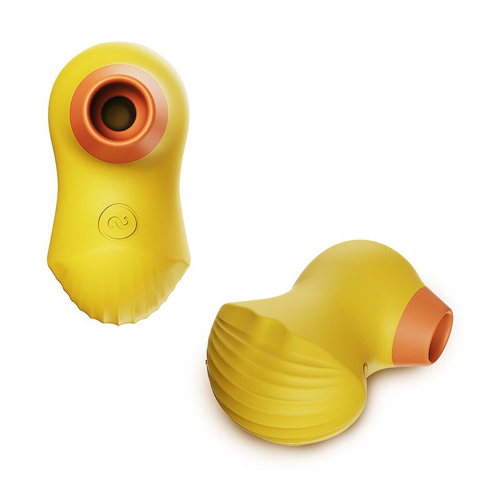 Sugador de Clit�ris em Silicone Recarreg�vel com 7 Vibra��es Duck Amarelo | Foto 04