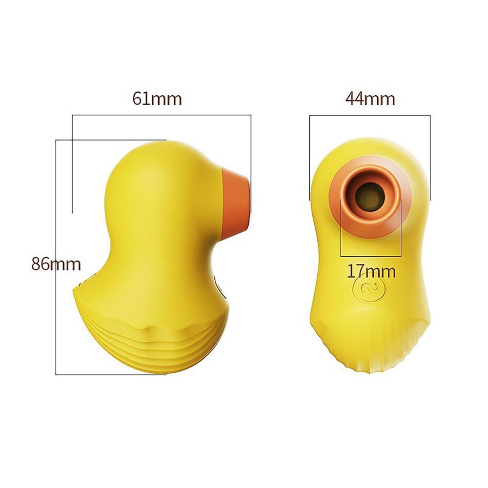Sugador de Clit�ris em Silicone Recarreg�vel com 7 Vibra��es Duck Amarelo | Foto 05
