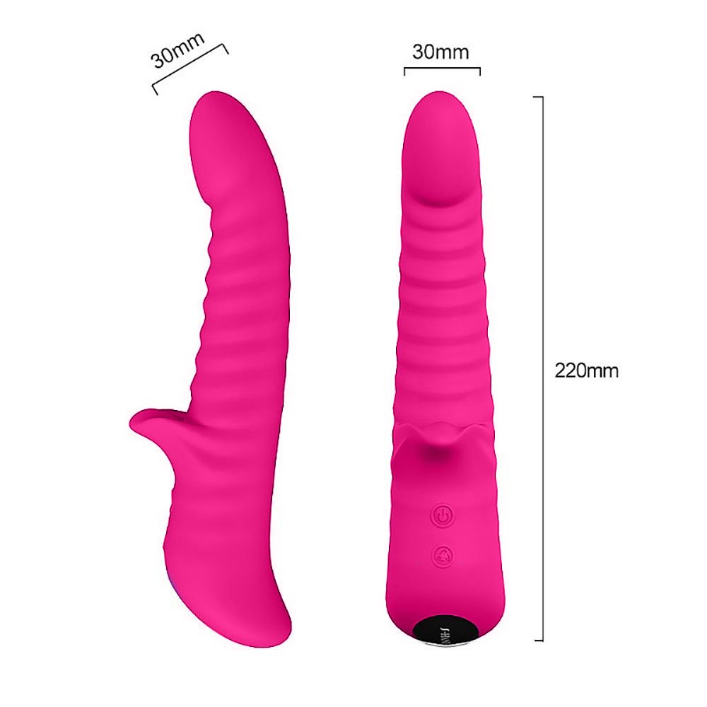 Vibrador Duplo Recarreg�vel em Silicone com 9 Vibra��es Aurora Pink | Foto 05