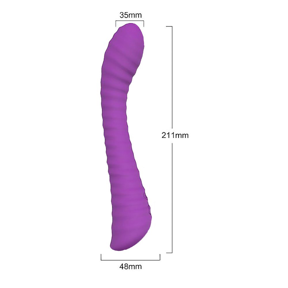 Vibrador Ponto G Recarreg�vel em Silicone com 9 Vibra��es Sunshine Roxo | Foto 04