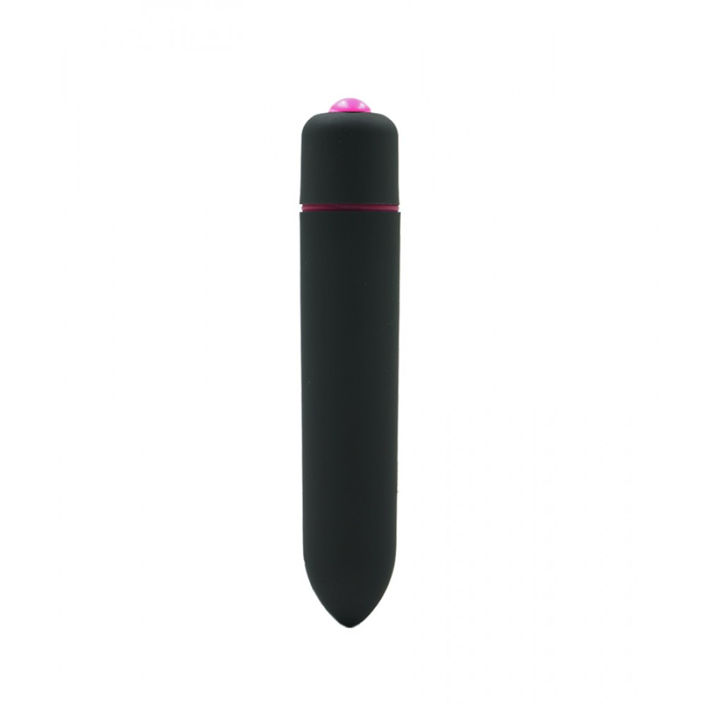 Vibrador Bullet Ogiva Mini Vibe com 10 Velocidades, cor preta, em embalagem do produto