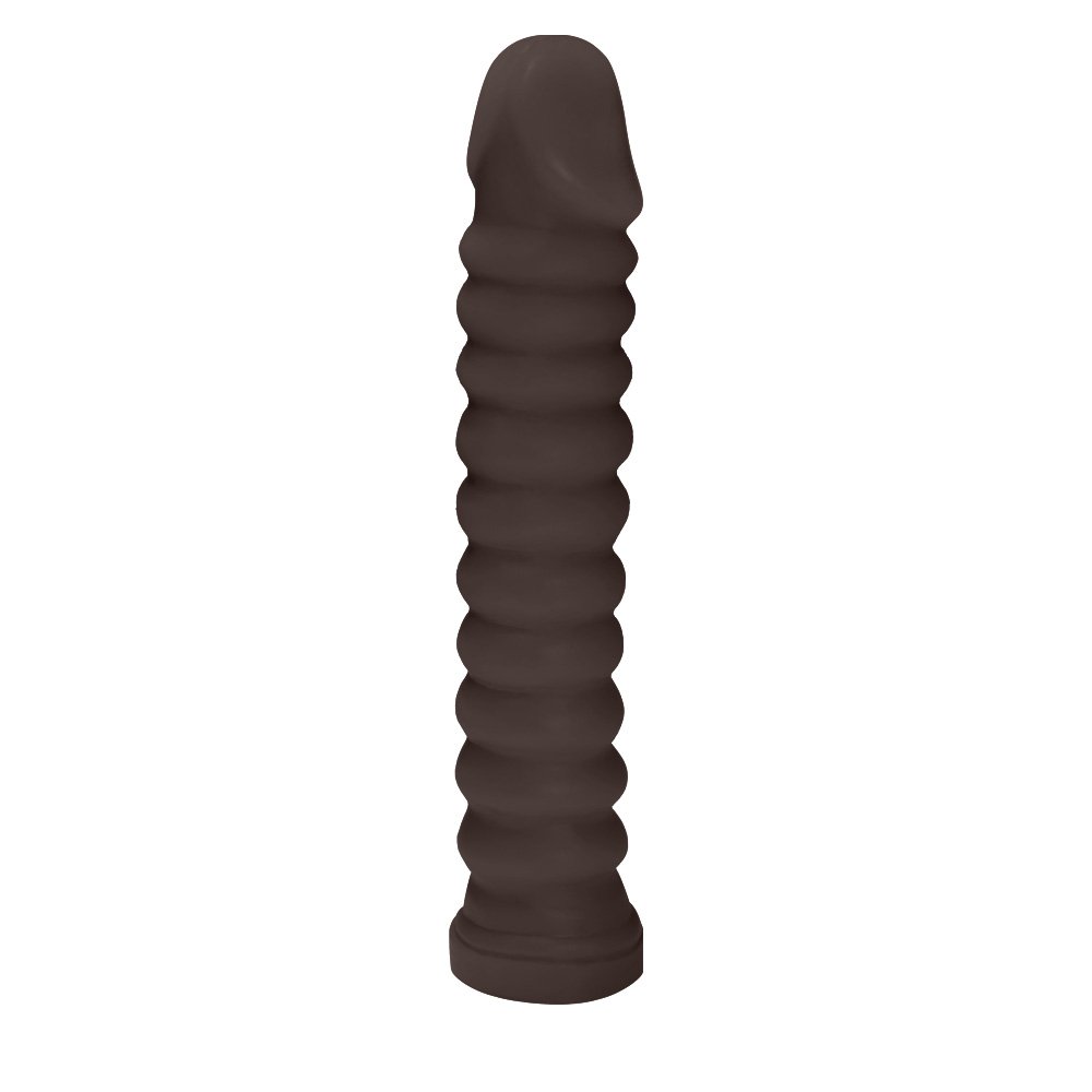 P�nis Anelado em PVC Flex�vel At�xico 22 x 4cm Marrom | Foto 04