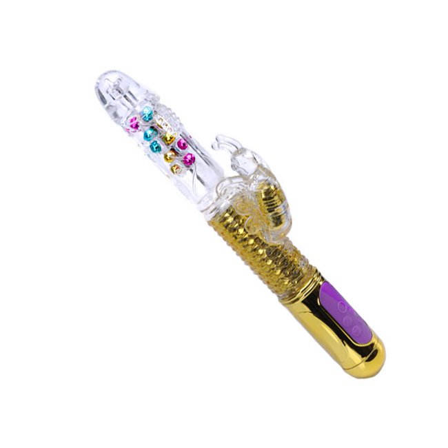 Vibrador Rabbit Multivelocidade Bolinhas Estimuladoras Dourado | Foto 04