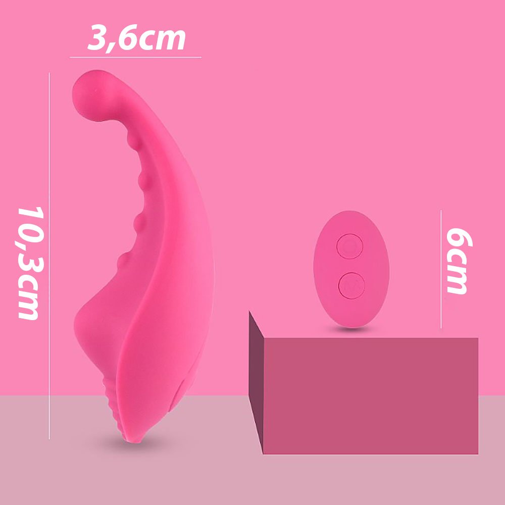 Vibrador para Clit�ris Recarreg�vel em Silicone com 10 Vibra��es e Controle sem Fio Mew Pink | Foto 04