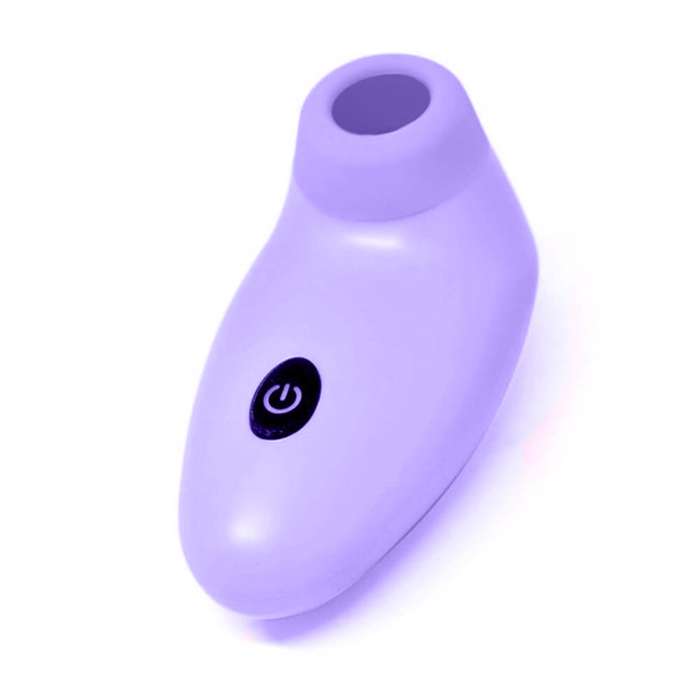 Vibrador Sugador Amazon Hot Roxo, vista frontal com a caixa