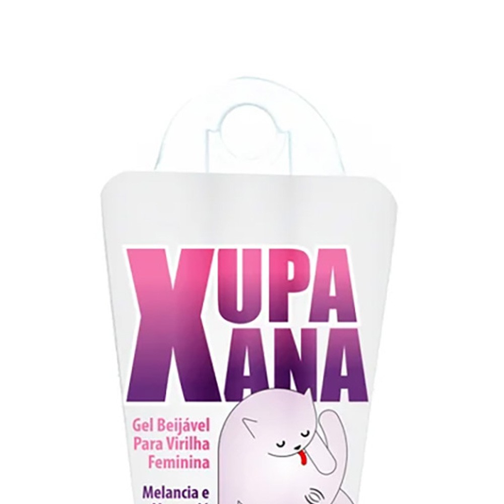 Gel para Sexo Oral Xupa Xana Melancia e Maracuj� 15ml - detalhe da embalagem com informa��es de sabor