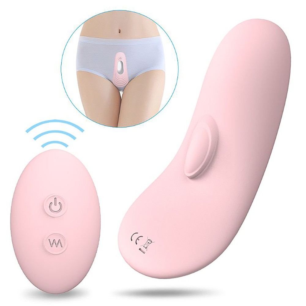 Vibrador para Clit�ris Wing Rosa em uso, mostrando como ele se encaixa na �rea clitoriana.