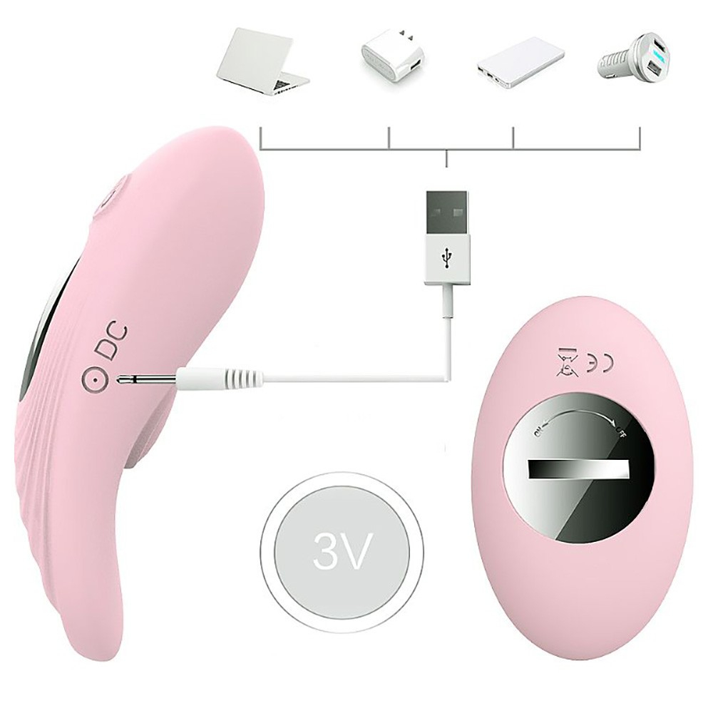 Vibrador para Clit�ris em Silicone Recarreg�vel 9 Vibra��es e Controle sem Fio Wing Rosa | Foto 05