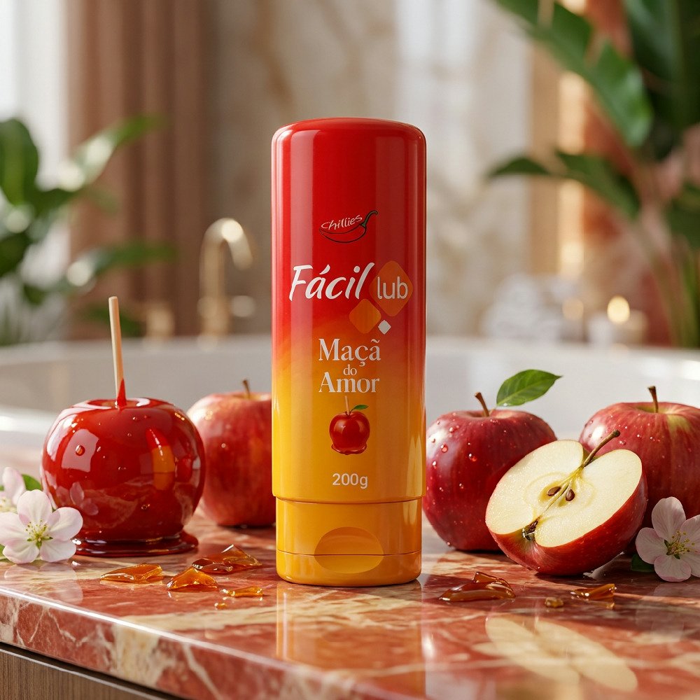 Lubrificante F�cil Lub Ma�� do Amor 200g e seus benef�cios: Aumenta Excita��o, Diminui atrito, �timo para massagem e sexo oral.