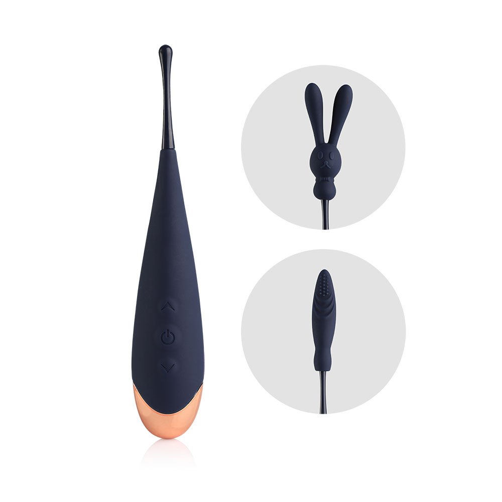 Vibrador Feminino Recarreg�vel em Silicone Ultrasonic com 7 Vibra��es Azul | Foto 05