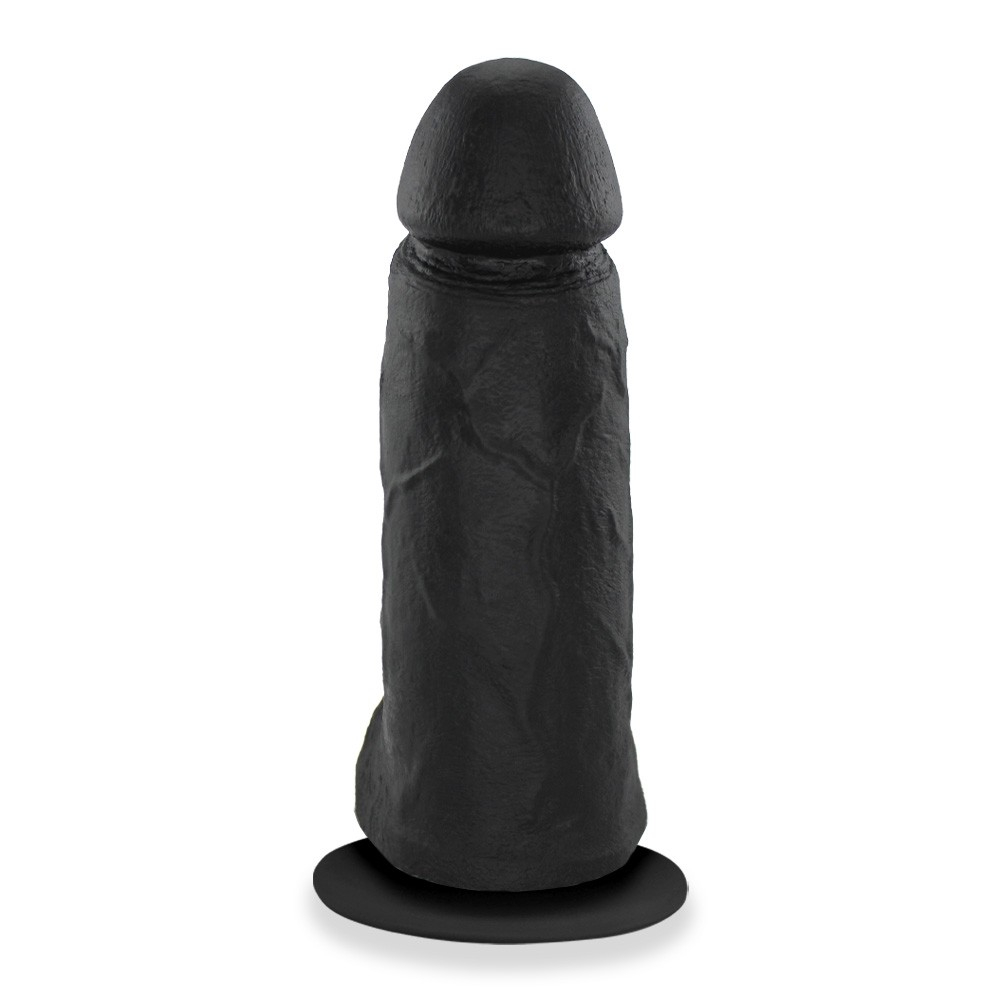 P�nis Real�stico em PVC Flex�vel com Escroto e Ventosa Bonit�o - Detalhe frontal