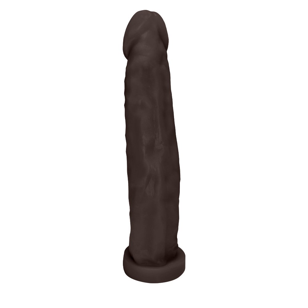 P�nis Gigante e Grosso Flex�vel Marrom | Base enorme para cinta