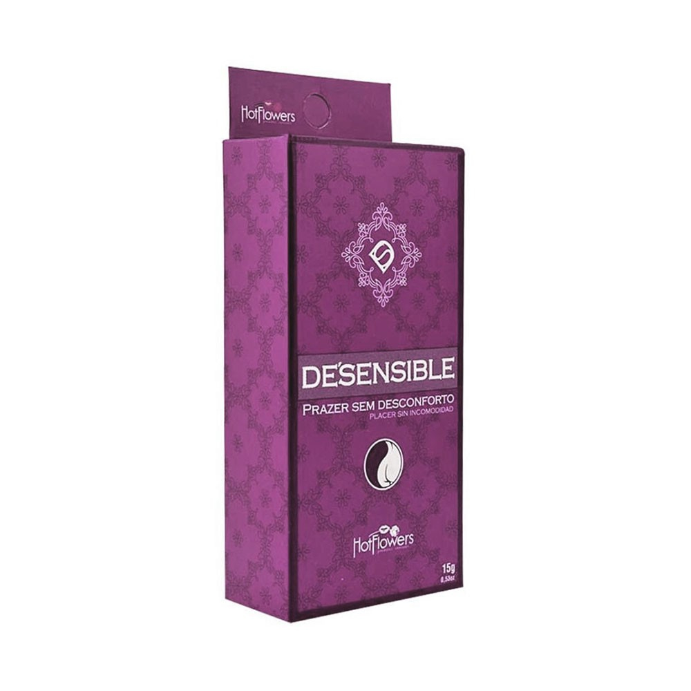 Gel Dessensibilizante De Sensible 18ml da Hot Flowers visto de cima, mostrando a abertura do tubo de 18ml