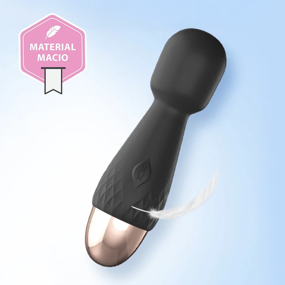 Massageador Er�tico Mini Recarreg�vel em Silicone com 10 Vibra��es Irene Preto | Foto 04