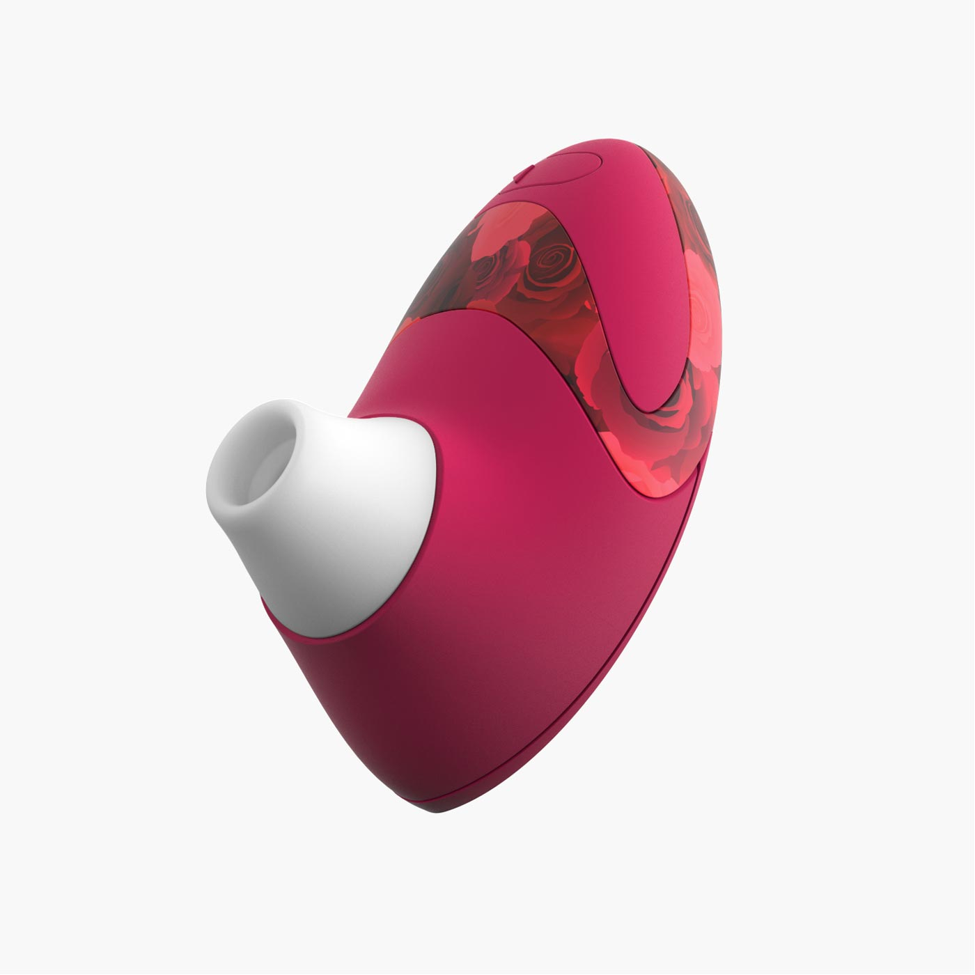 Sugador de Clit�ris Womanizer W500 Pro Swarovski Vermelho em vista lateral, destacando o bocal de estimula��o