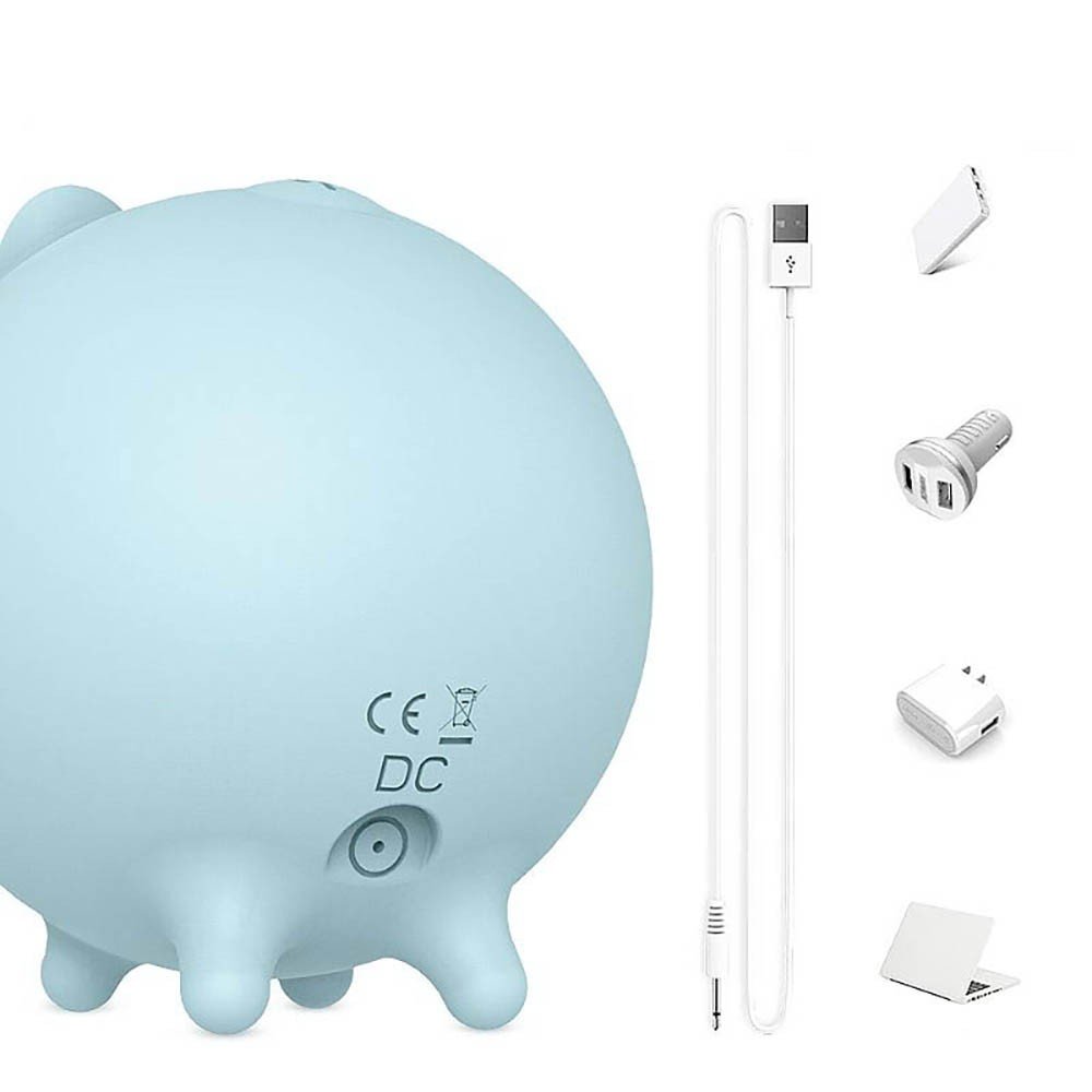 Vibrador para Clit�ris em Silicone Recarreg�vel com 9 Vibra��es e Pulsa��es Piggy Azul | Foto 05