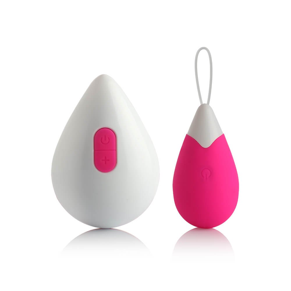 Vibrador Bullet Recarreg�vel em Silicone com 10 Vibra��es Controle sem Fio WE Pink e seu controle remoto sem fio, lado a lado