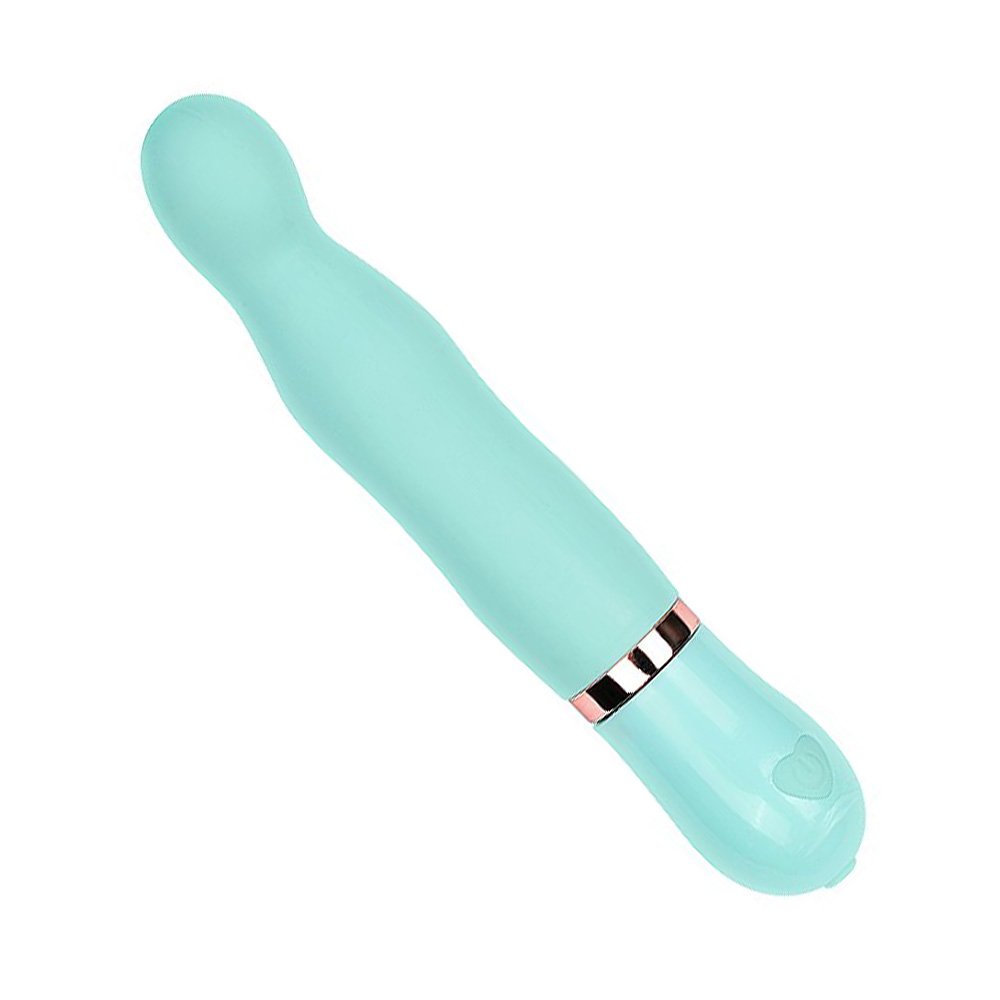 Vibrador Ponto G Recarreg�vel em ABS e Silcone 10 Vibra��es Taha Cyan | Foto 04