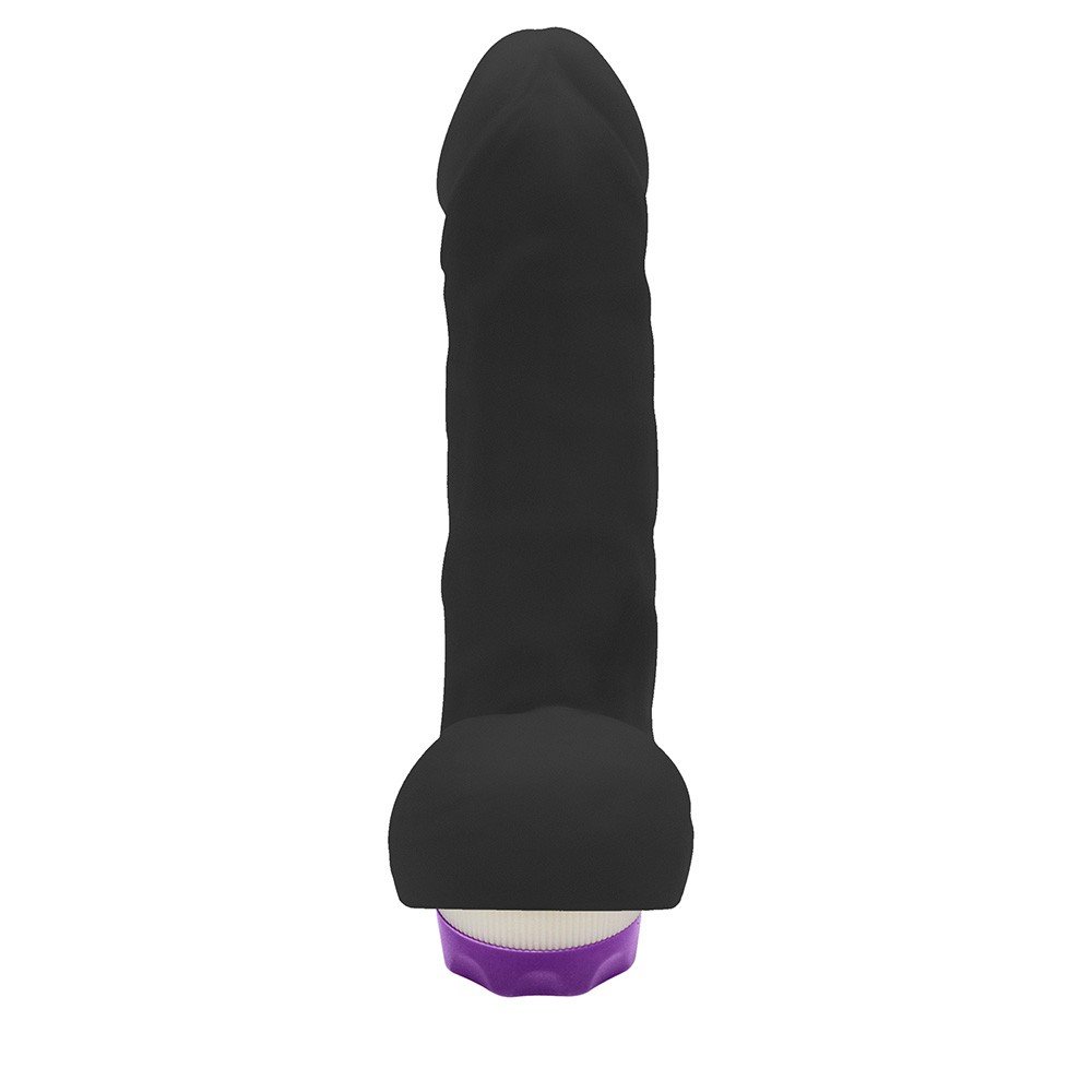 P�nis Real�stico com Vibrador 10 Modos Recarreg�vel via USB HEFESTO 17 x 4cm Preto | Foto 04
