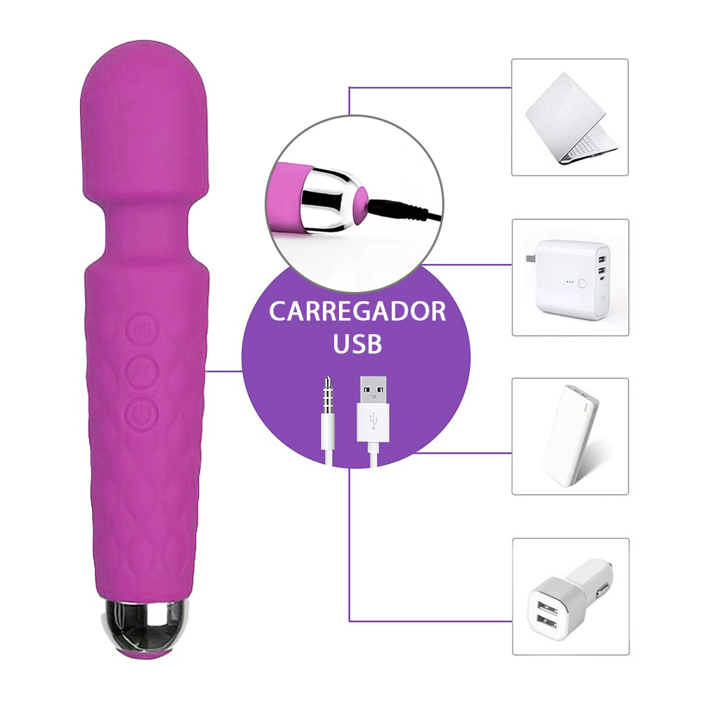 Massageador Er�tico Recarreg�vel em Silicone com 20 Vibra��es Stacy Pink | Foto 05