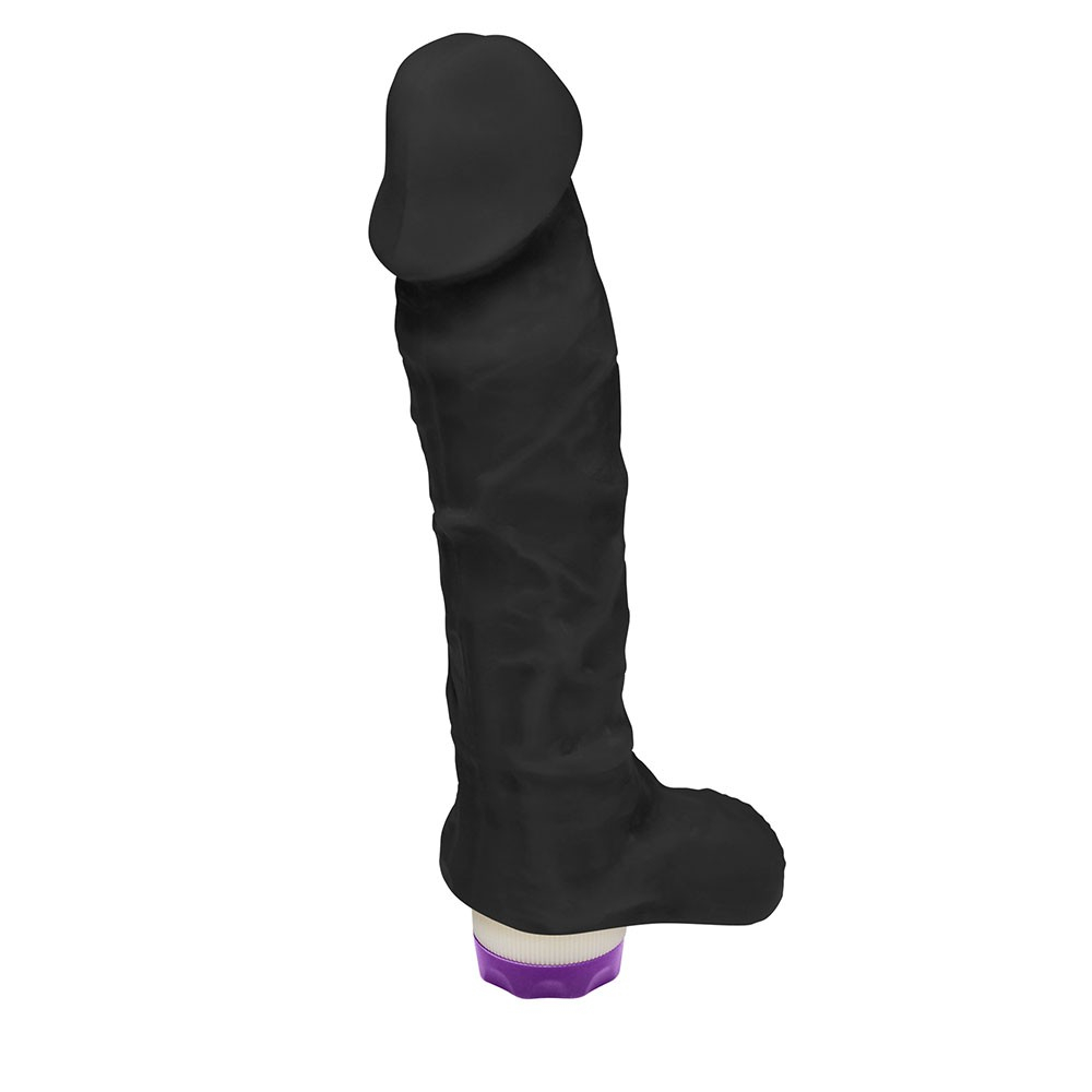 P�nis Real�stico com Vibrador 10 Modos Recarreg�vel via USB APOLO 20,5 x 4,5cm Preto | Foto 03