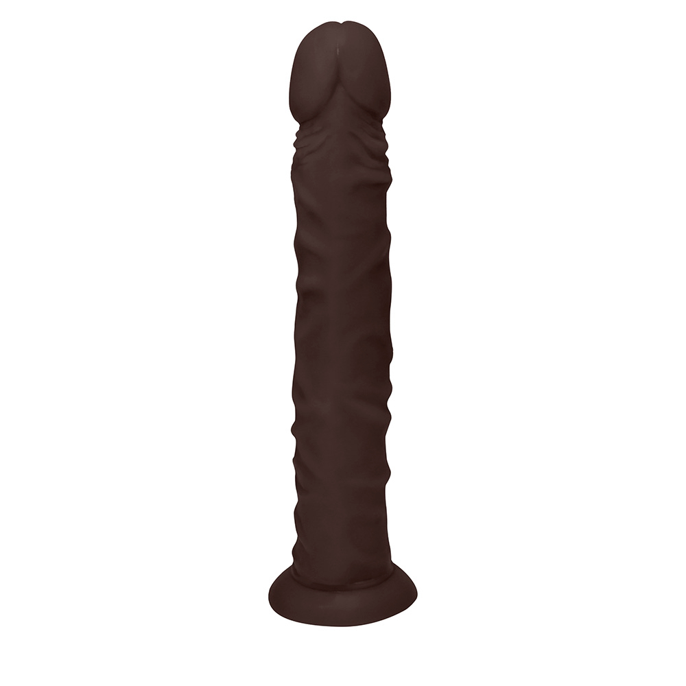 P�nis de Borracha com Base Protheus 24 x 4cm Marrom, vista lateral