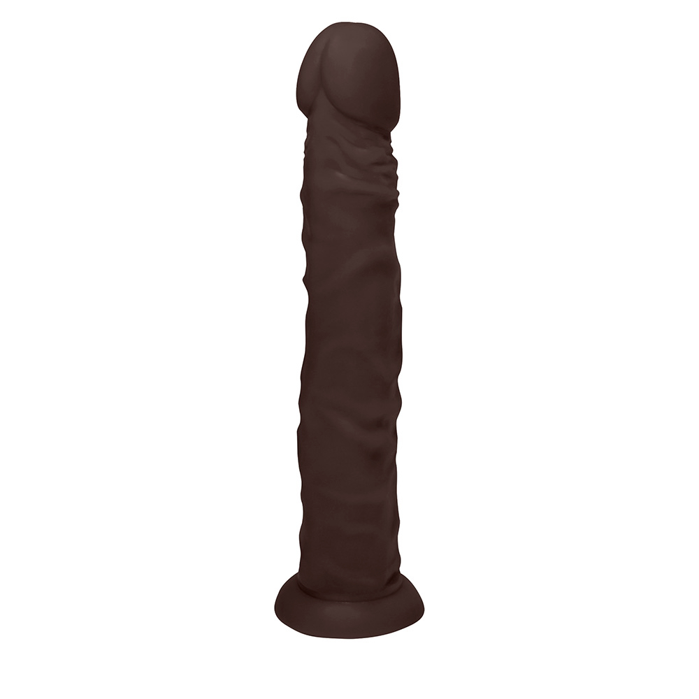 P�nis de Borracha com Base Protheus 24 x 4cm Marrom, mostrando a textura do material