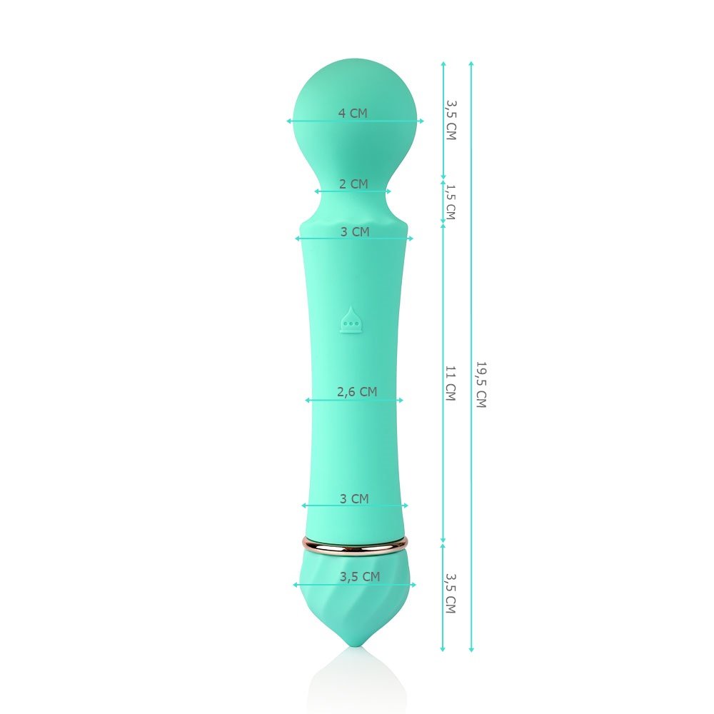 Massageador Er�tico Recarreg�vel em Silicone com 11 Vibra��es Shiva Cyan | Foto 04