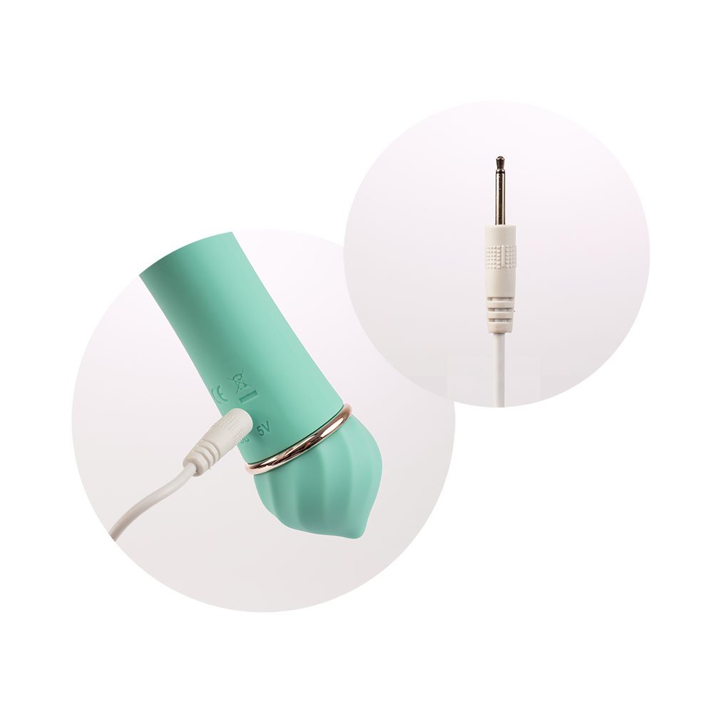 Massageador Er�tico Recarreg�vel em Silicone com 11 Vibra��es Shiva Cyan | Foto 05