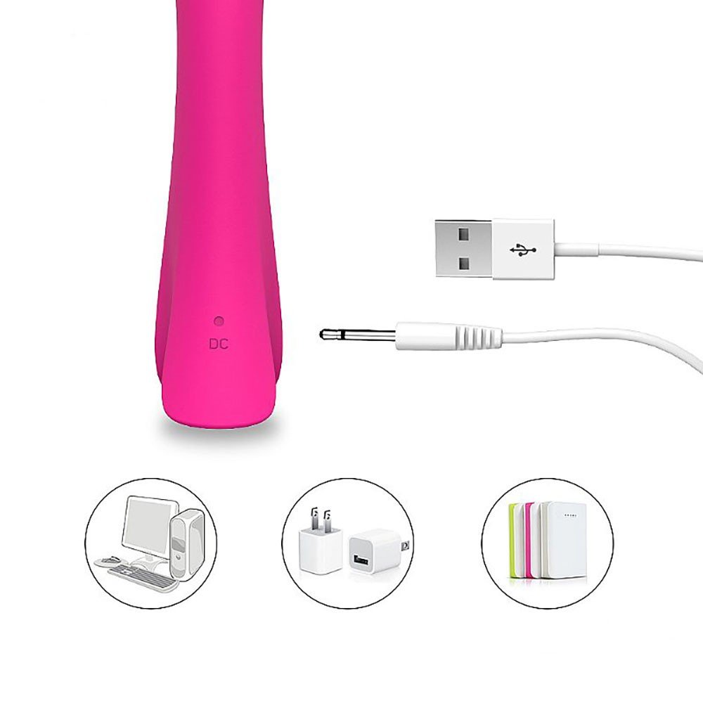 Vibrador Feminino em Silicone Recarreg�vel com 9 Vibra��es a prova D' �gua TOPS Pink | Foto 05