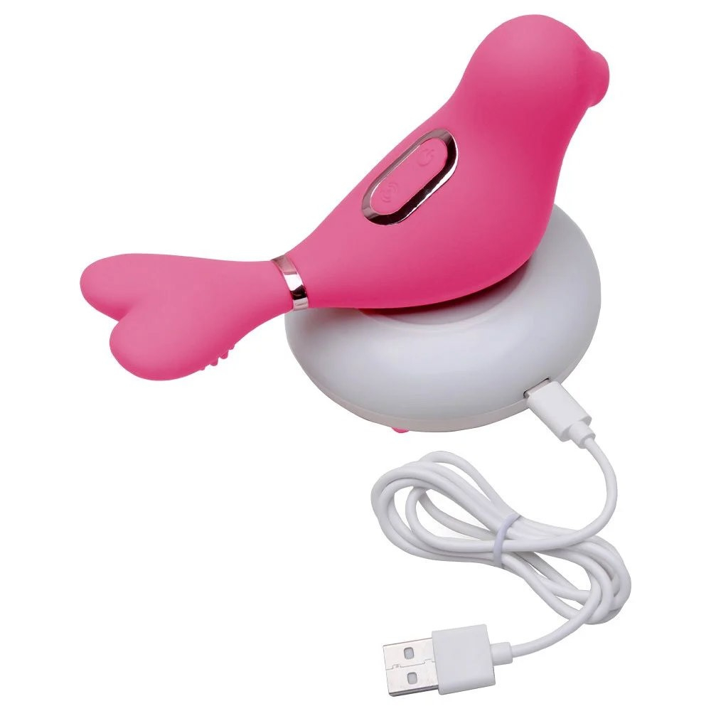 Vibrador para Clit�ris em Silicone Recarreg�vel com 10 Pulsa��es e 10 Vibra��es Passarinho Rosa | Foto 05