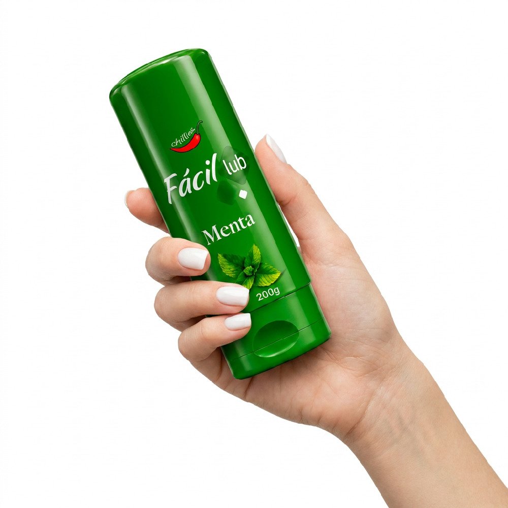 Lubrificante Beij�vel F�cil Lub Sabor Menta 200g com selo de aprova��o ANVISA