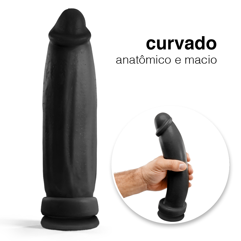 P�nis Grande e Grosso Bananinha com Ventosa | Vista detalhada da ponta do dildo