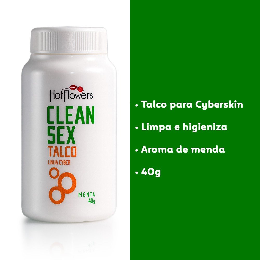 Talco para Pe�as de Cyberskin Clean Sex Aroma Menta 40g | Foto 02