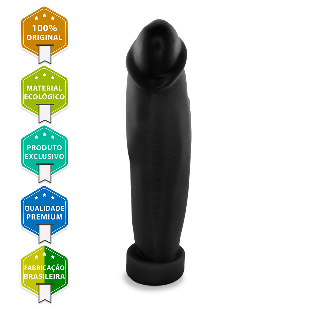 P�nis Gigante e Grosso Banana - Dildo em PVC Flex�vel - Embalagem com selos de originalidade, material ecol�gico e fabrica��o brasileira, garantindo exclusividade e qualidade premium.