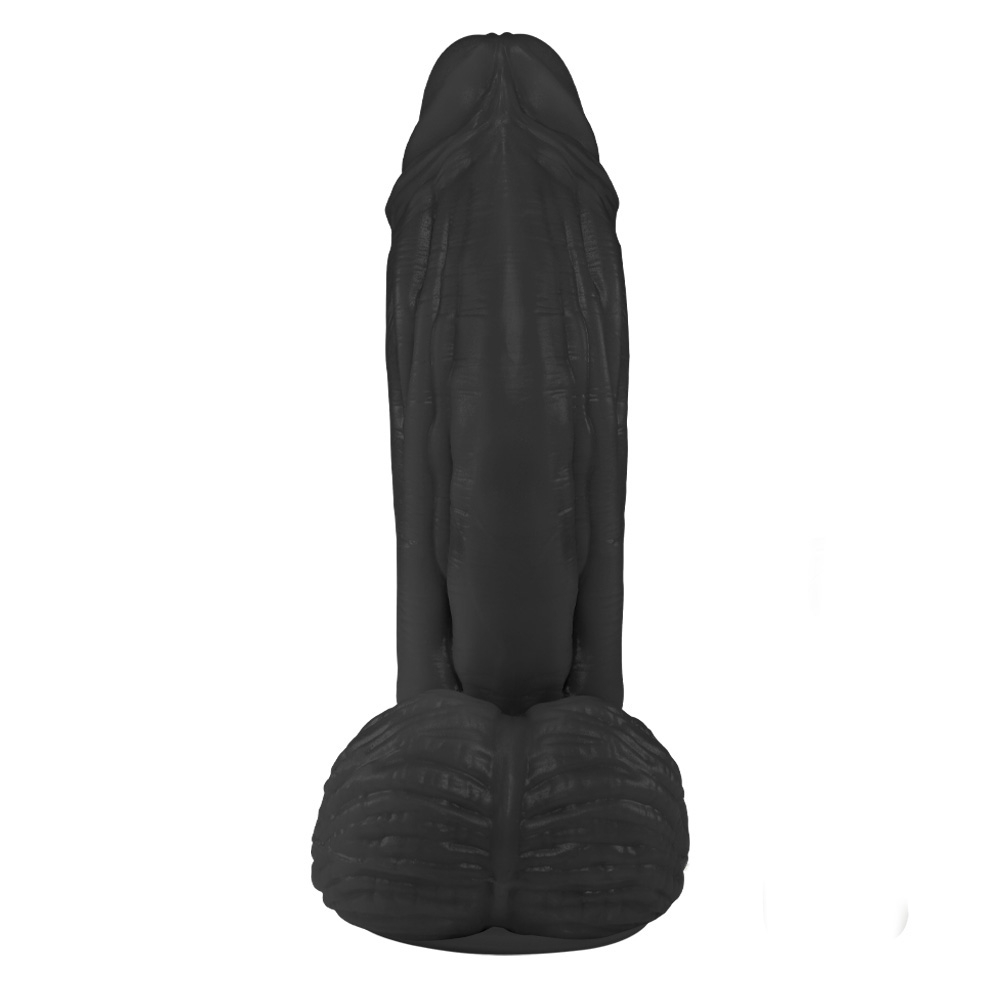 P�nis Large em PVC Flex�vel At�xico com Escroto e Ventosa 21 x 6,5cm Preto | Foto 03