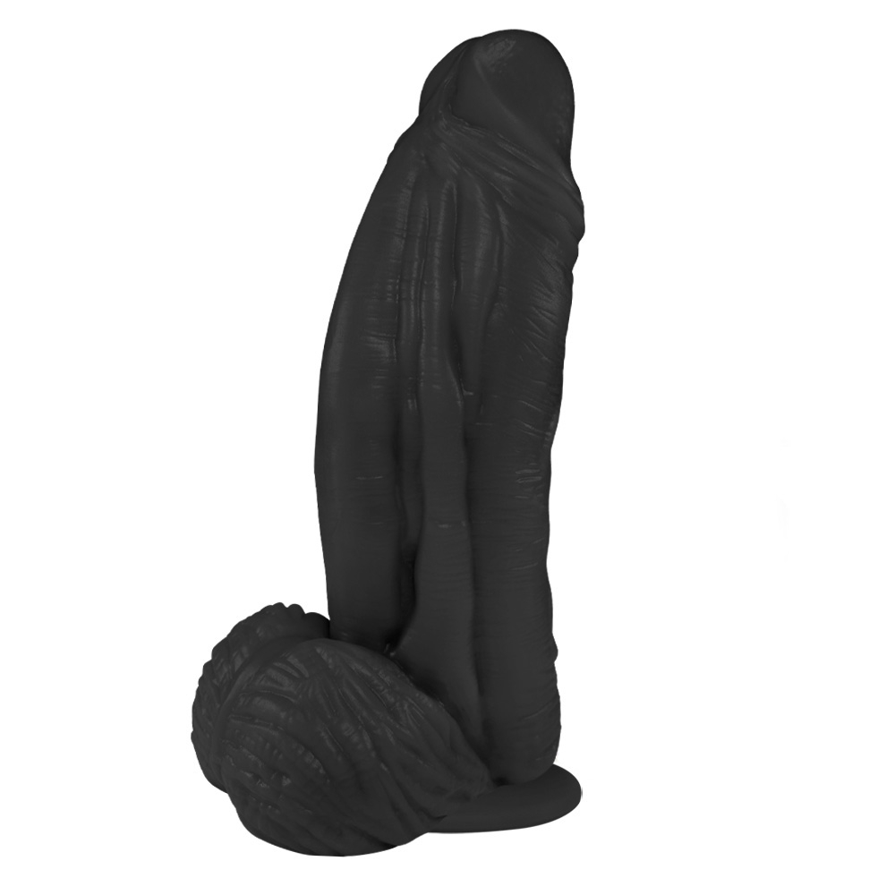 P�nis Large em PVC Flex�vel At�xico com Escroto e Ventosa 21 x 6,5cm Preto | Foto 04