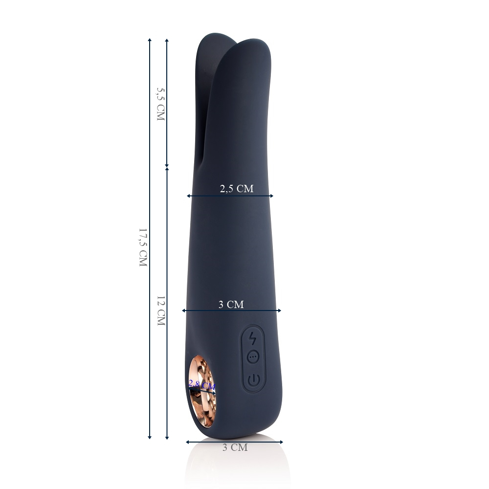 Vibrador Feminino Recarreg�vel em Silicone com 10 Vibra��es Crazy Azul | Foto 04