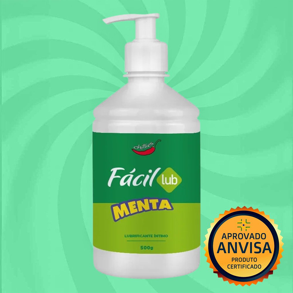 Lubrificante � Base de �gua Beij�vel F�cil Lub Sabor Menta 500g | Aprovado ANVISA, produto certificado