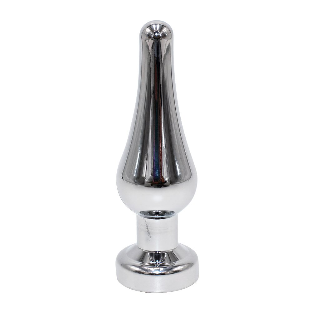 Plug Anal Joia em A�o Inox Tamanho M com Cristal Vermelho e Formato C�nico Anat�mico de 10 x 3cm | Foto 03